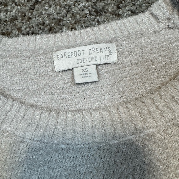 Barefoot Dreams Cream Crew Neck Sweater - Picture 2 of 2